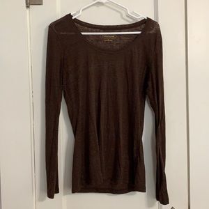 Brown long sleeve shirt